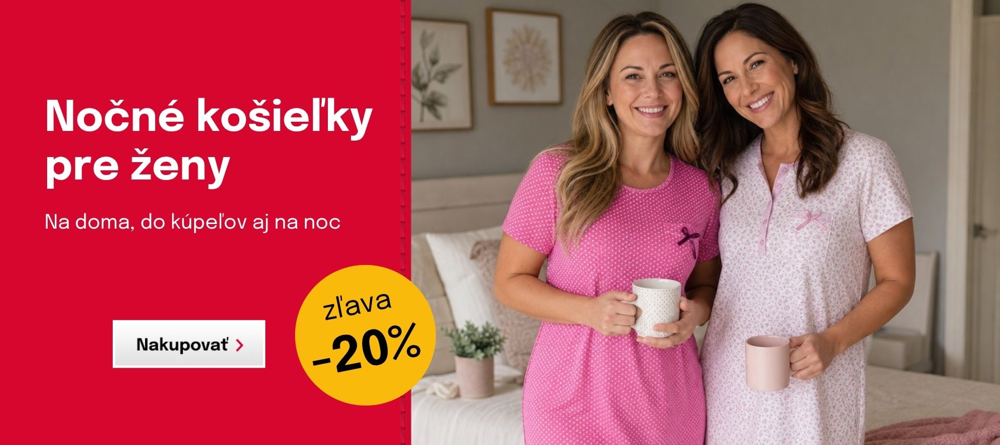 Zľava 20% na dámske nočné košielky