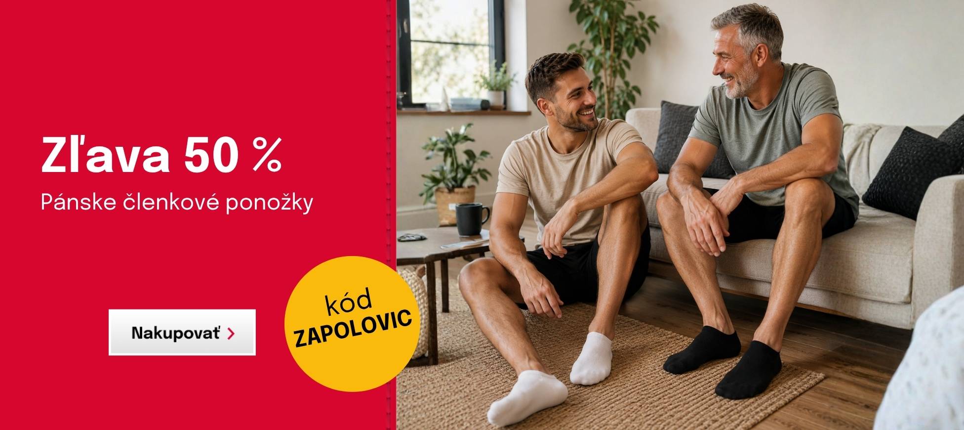 Pánske členkové ponožky - 50 % s kupónom ZAPOLOVIC