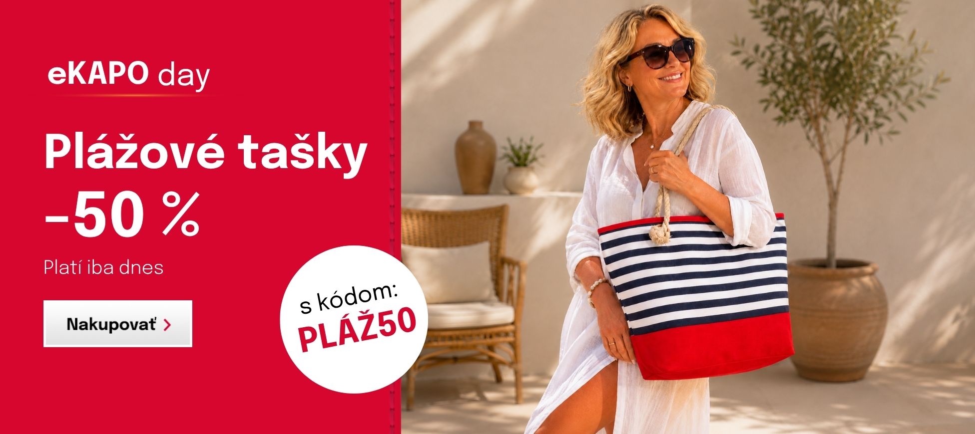 eKAPO Day: Plážové tašky za polovicu - len 24 hodín - s kupónom