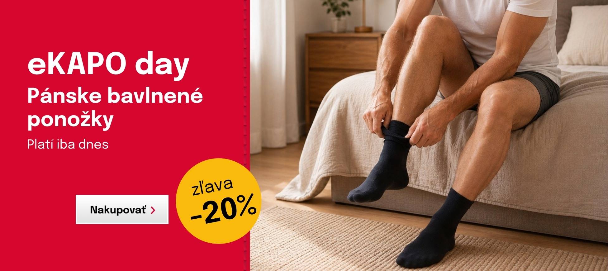 eKAPO Day: pánske bavlnené ponožky -20 %